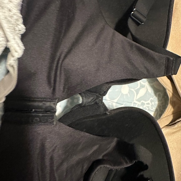 Cacique Lace and Satin Bra Trio - Black, Gold, White - Picture 9 of 11